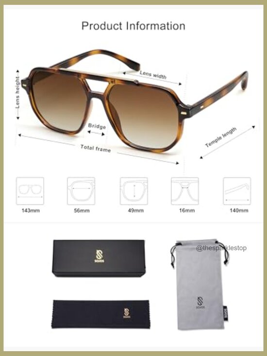 Retro Aviator Polarized Sunglasses Vintage 70s Square Frame UV400 main image 5